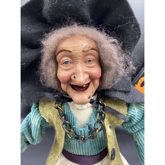 Vtg Halloween Witch Figure Est. 20" Tall Doll - Picture 3 of 13